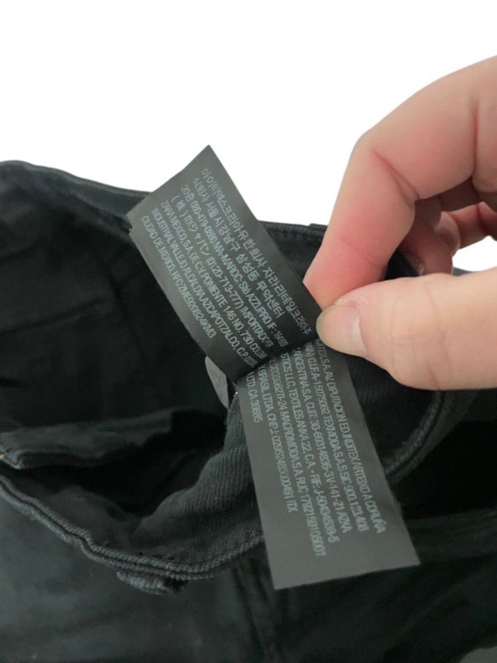 Zara Women Jeans EU 42 US 10 Black Straight High Waist Cotton Blend 8246/244 NWT - Picture 7 of 12